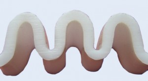 Cross section through a CRP bellows